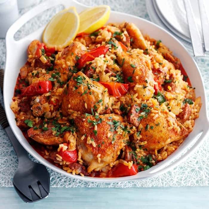 Arroz con pollo y chorizo 1