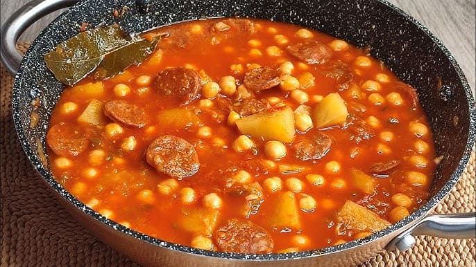 Sopa de chorizo y garbanzos 3