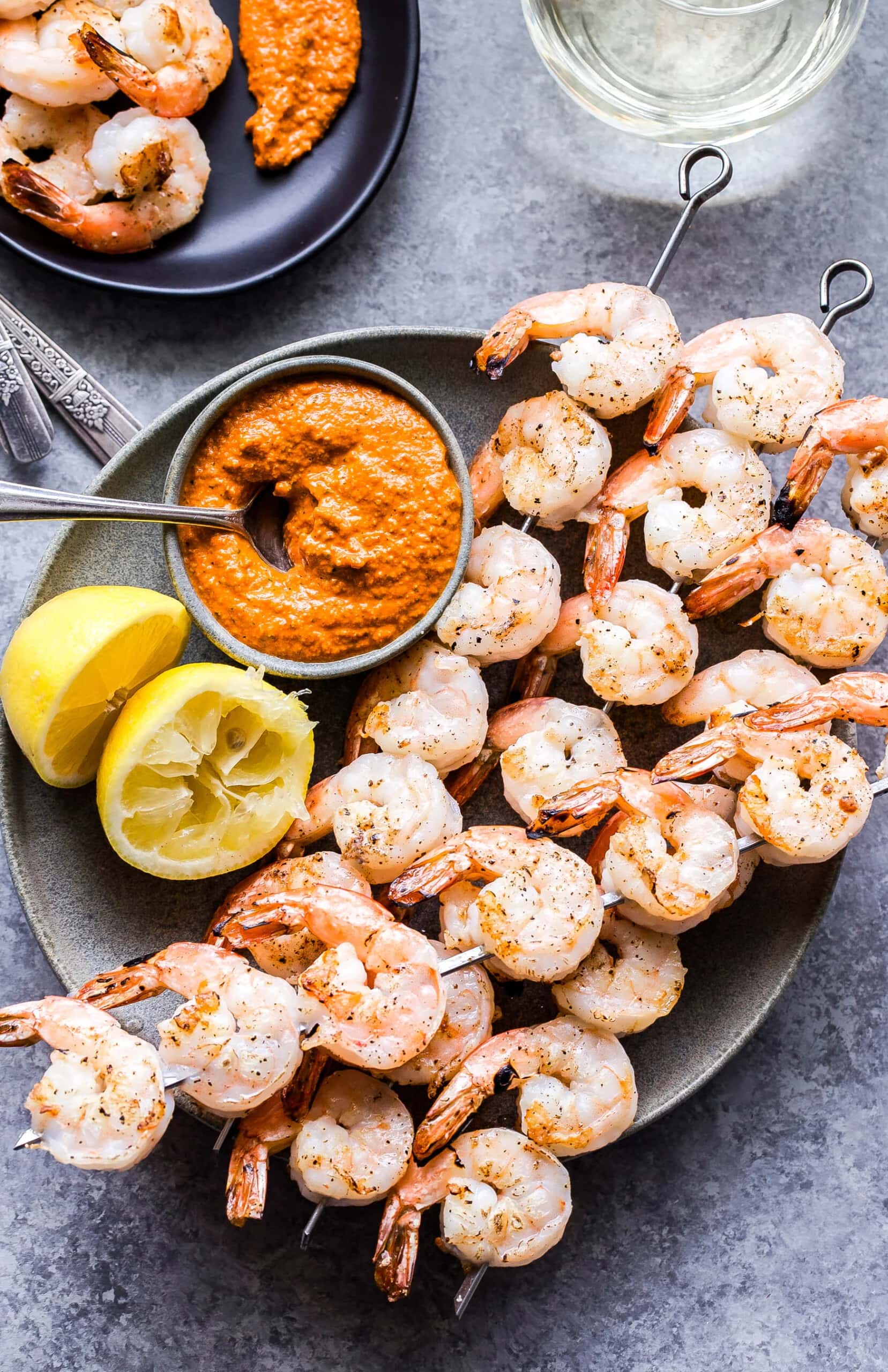 Gambas con salsa Romesco 3